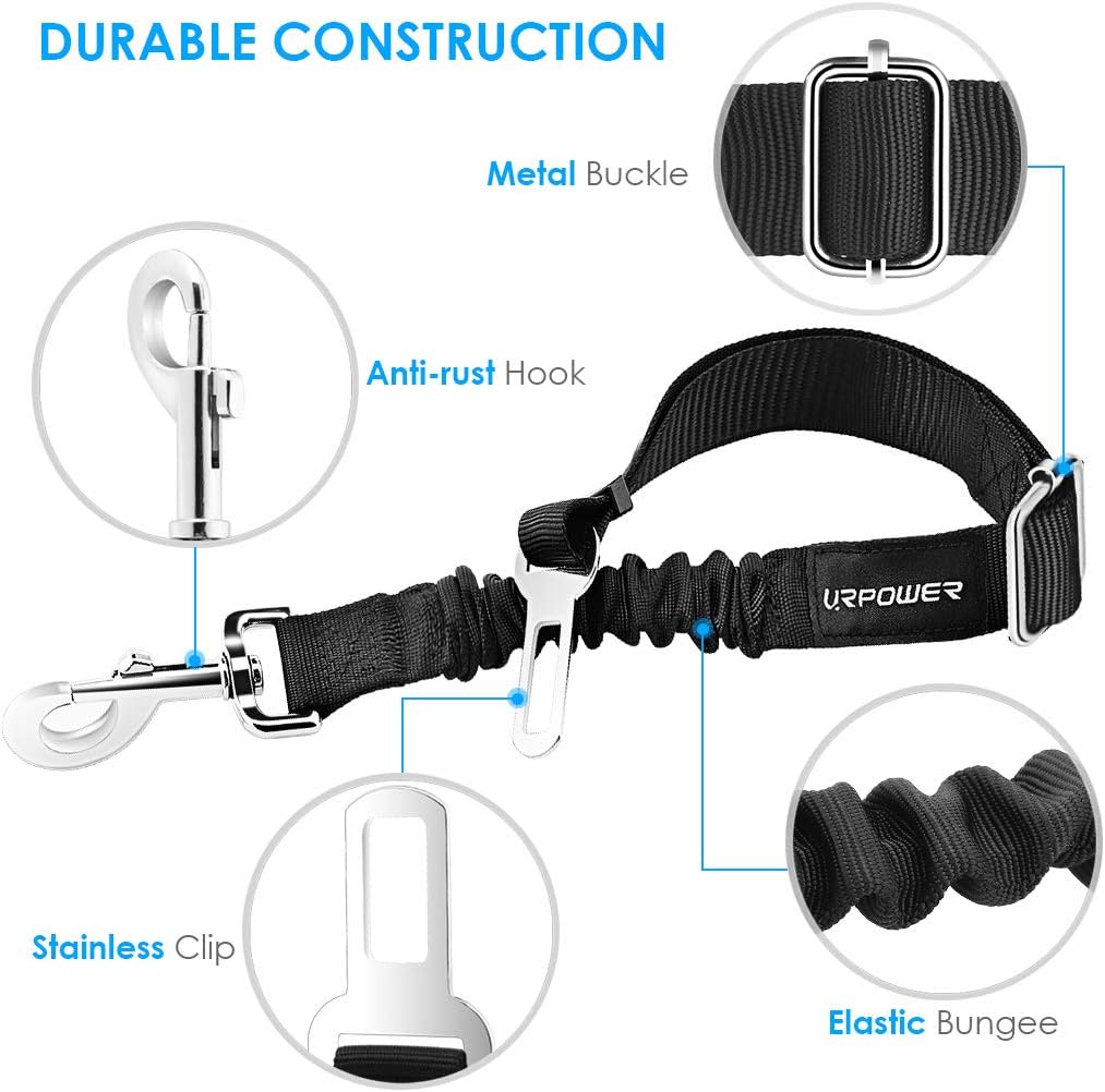 URPOWER 2 Pack Dog Seat Belt