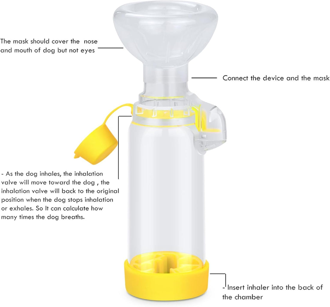 free-space Chamber for Pets Inhaler Spacer for Cat or Dog Handheld