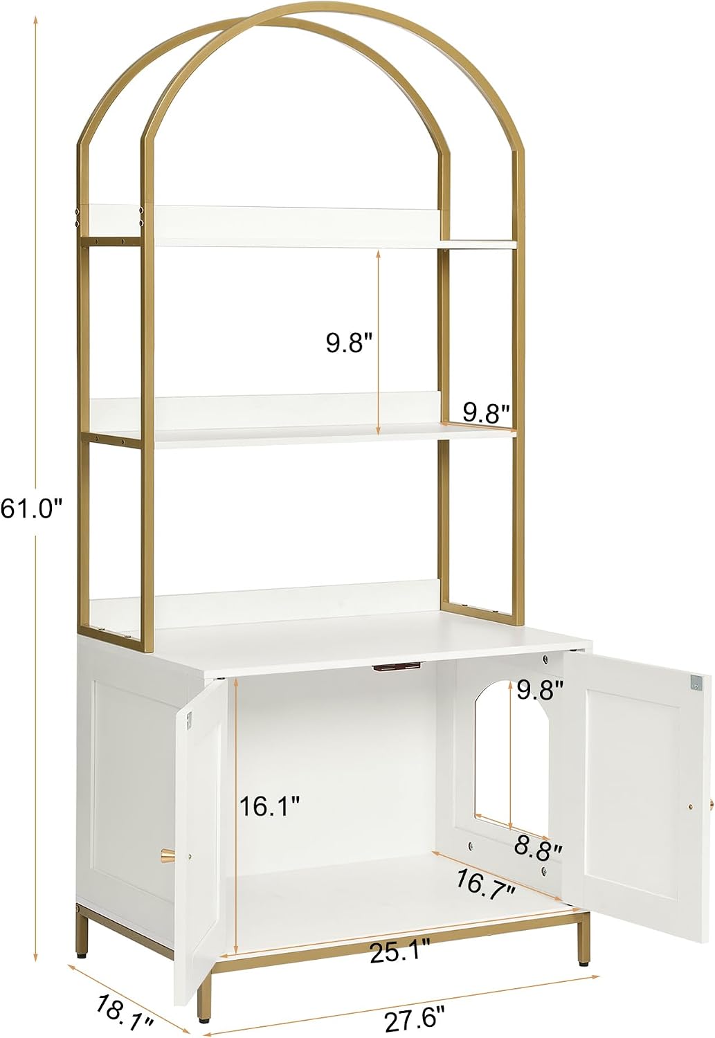 Homhedy Cat Litter Box Enclosure