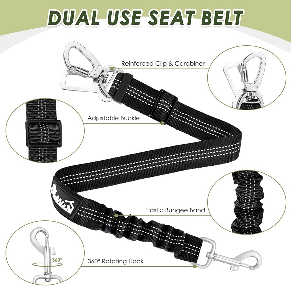 SlowTon Dog Seat Belt Harness for Car