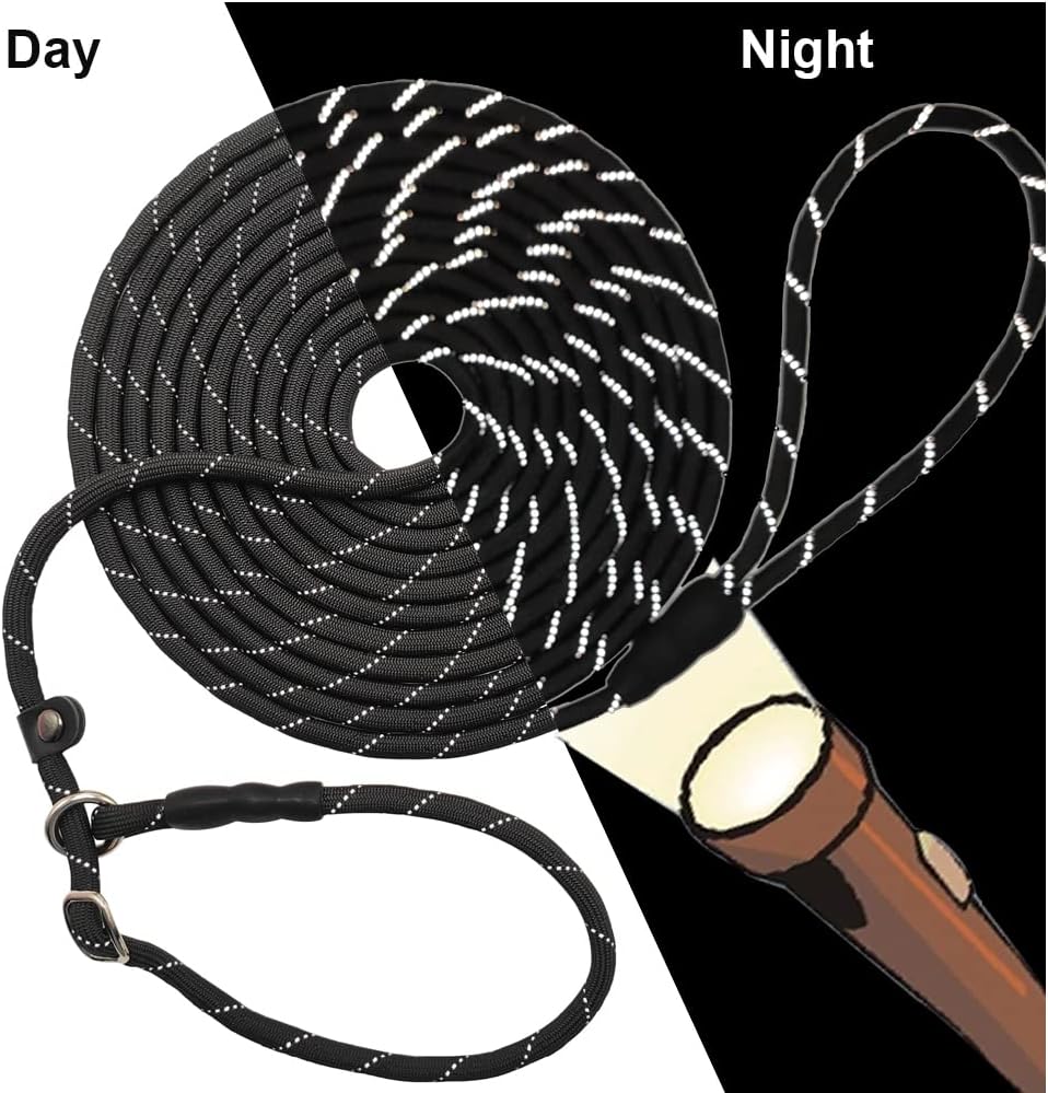 BTINESFUL 10/15/20FT Long Slip Lead Dog Training Leash