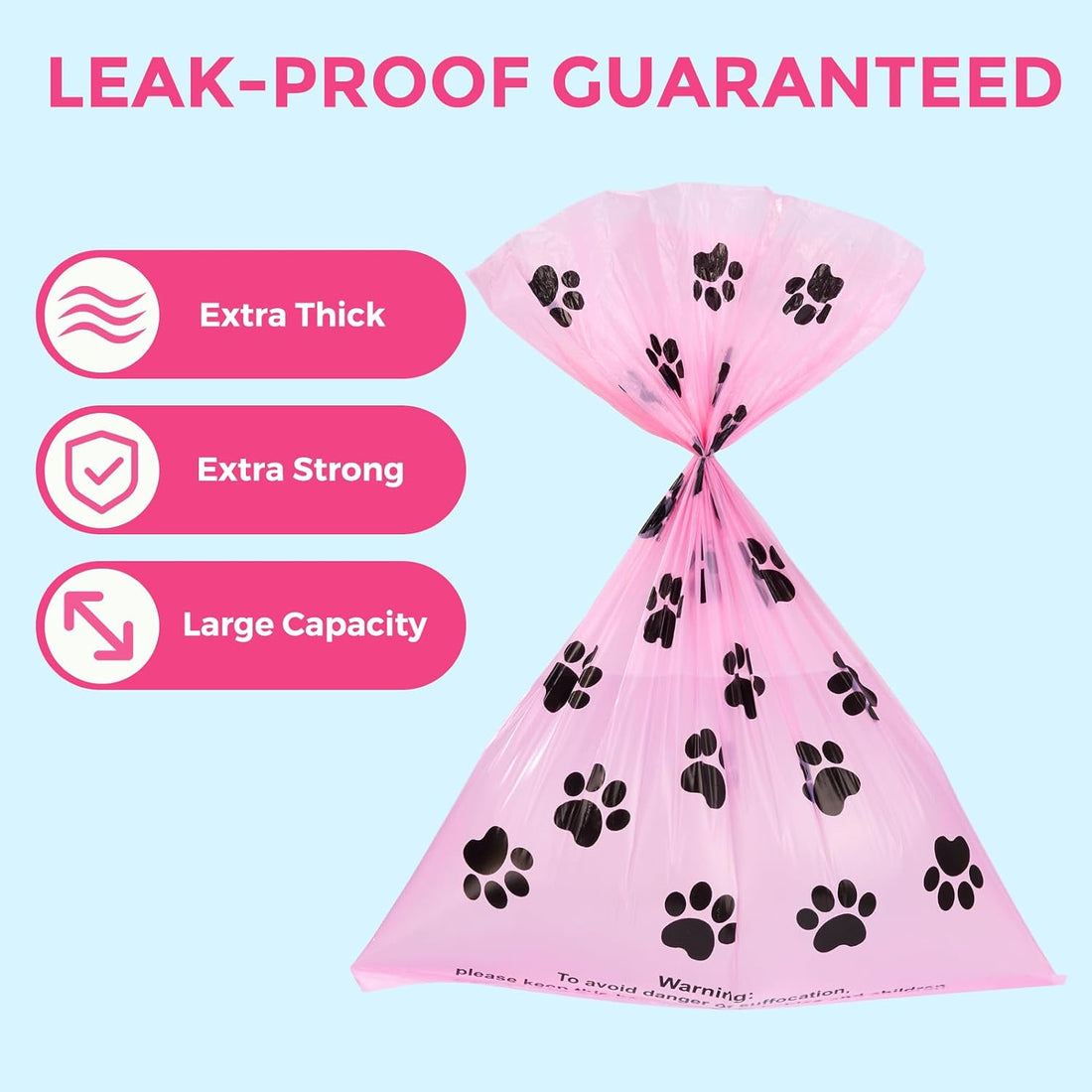 Dyforce 600 Count Dog Poop Bags Rolls with Dispenser