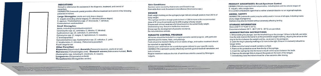 Ivermectin Paste 1.87% for Horses, Oral Dewormer Paste