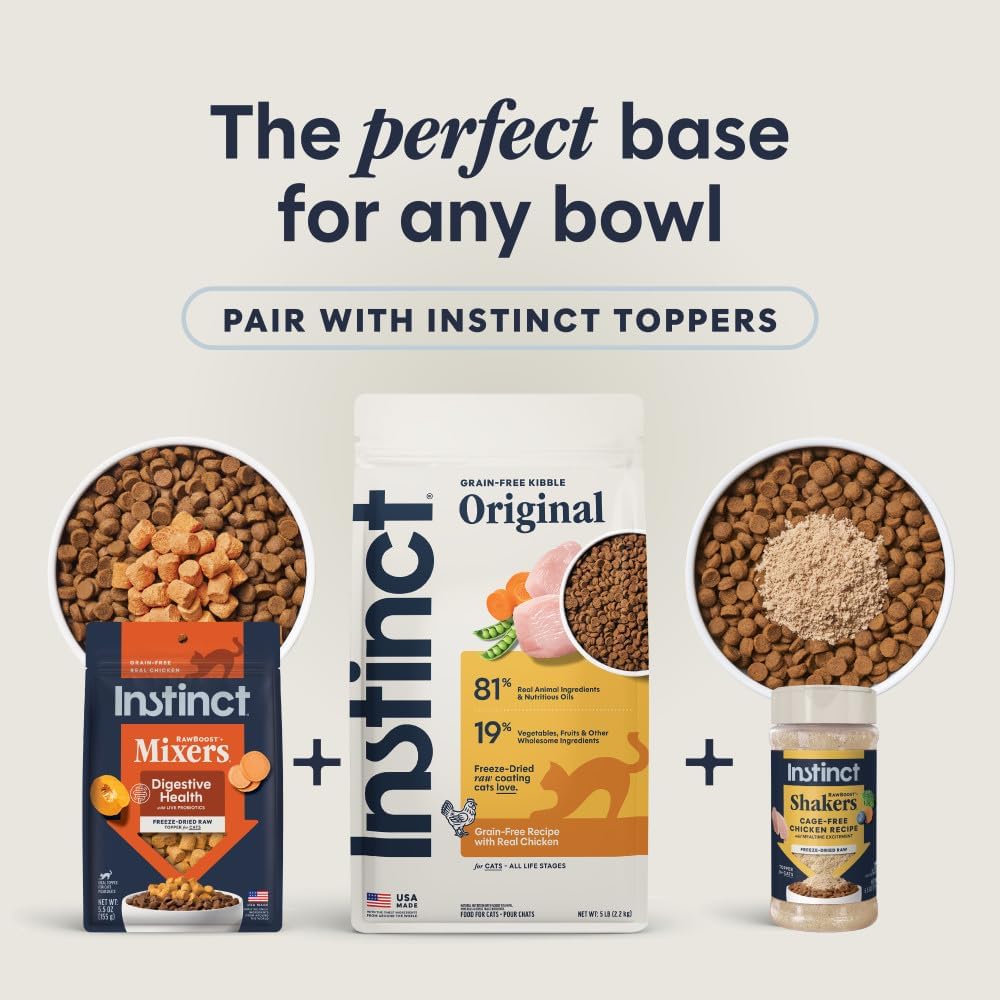 Instinct Original Dry Cat Food, Raw Coated Kibble, High Protein
