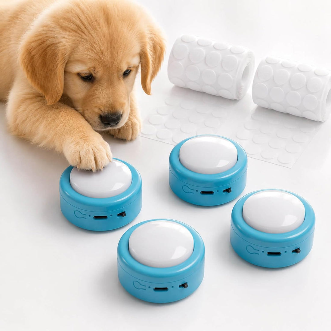 Set of 4 Small Voice Recording Buttons