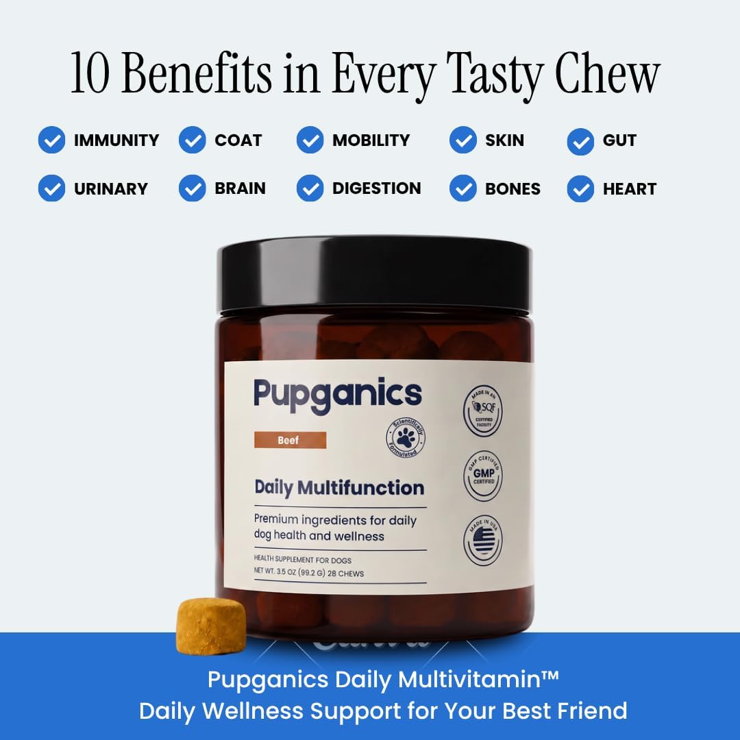 Multivitamin Daily Soft Chew Dog Supplement with Glucosamine