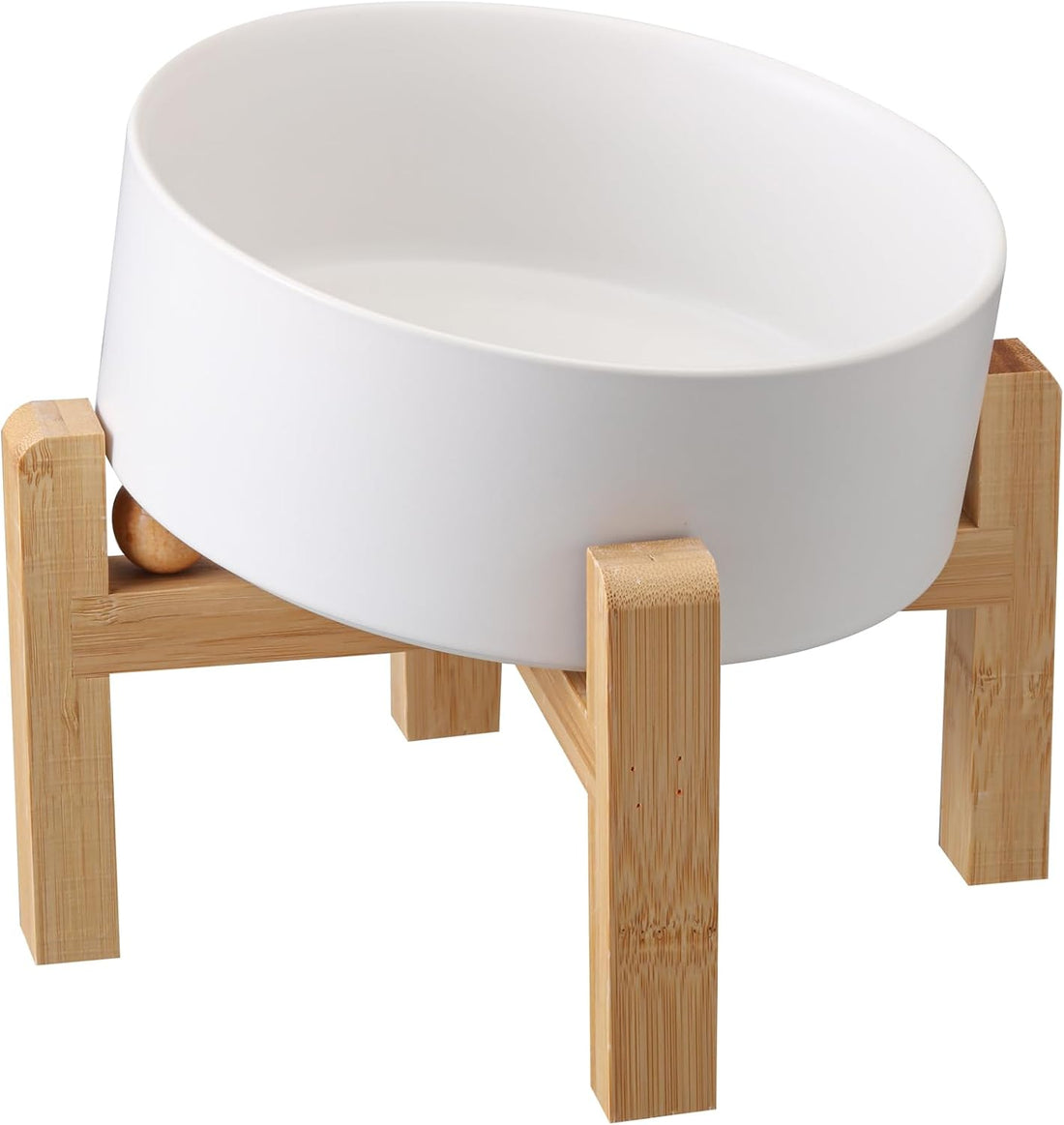 Elevated/Raised 15°Tilted Anti Slip Ceramic Dog Bowl for Medium