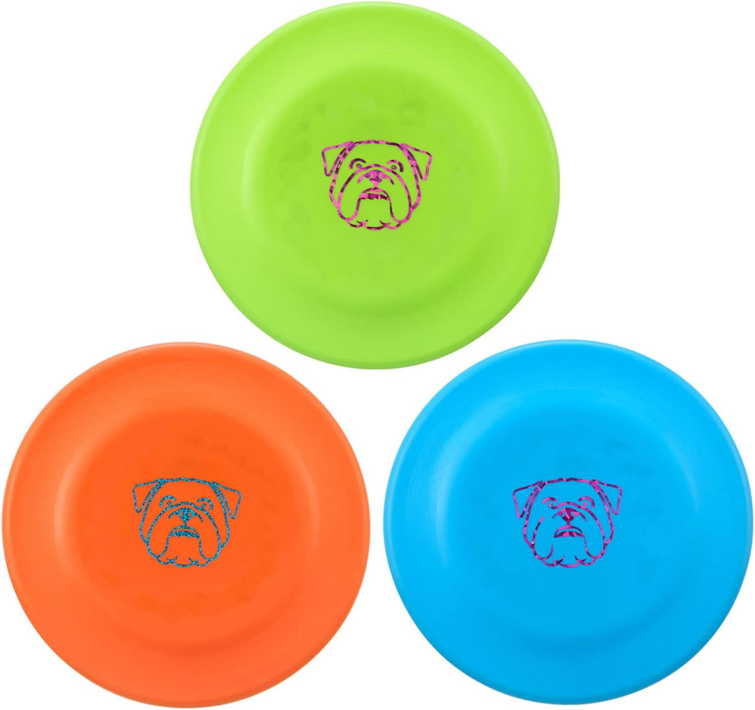 XIGOU Dog Flying Disc, 3 Pcs Competition Dog Flyer Toy