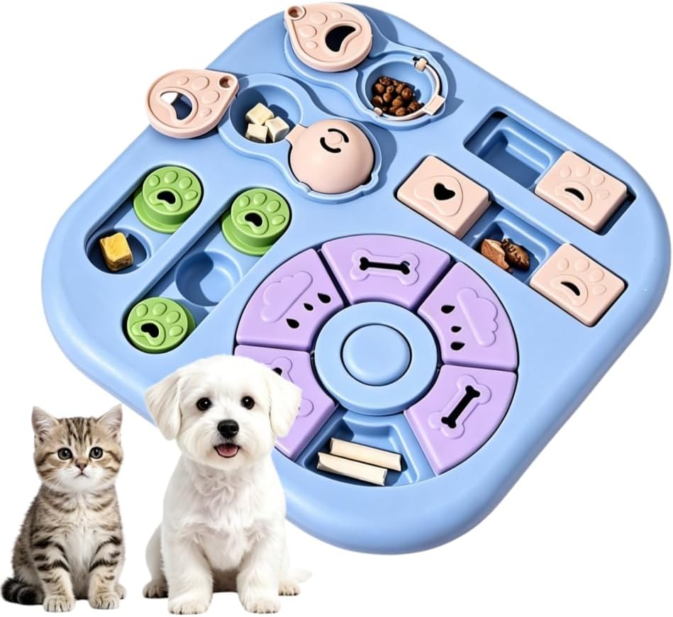 HAOYEGUOJI Interactive Cat Puzzle Toy & Treat Dispenser