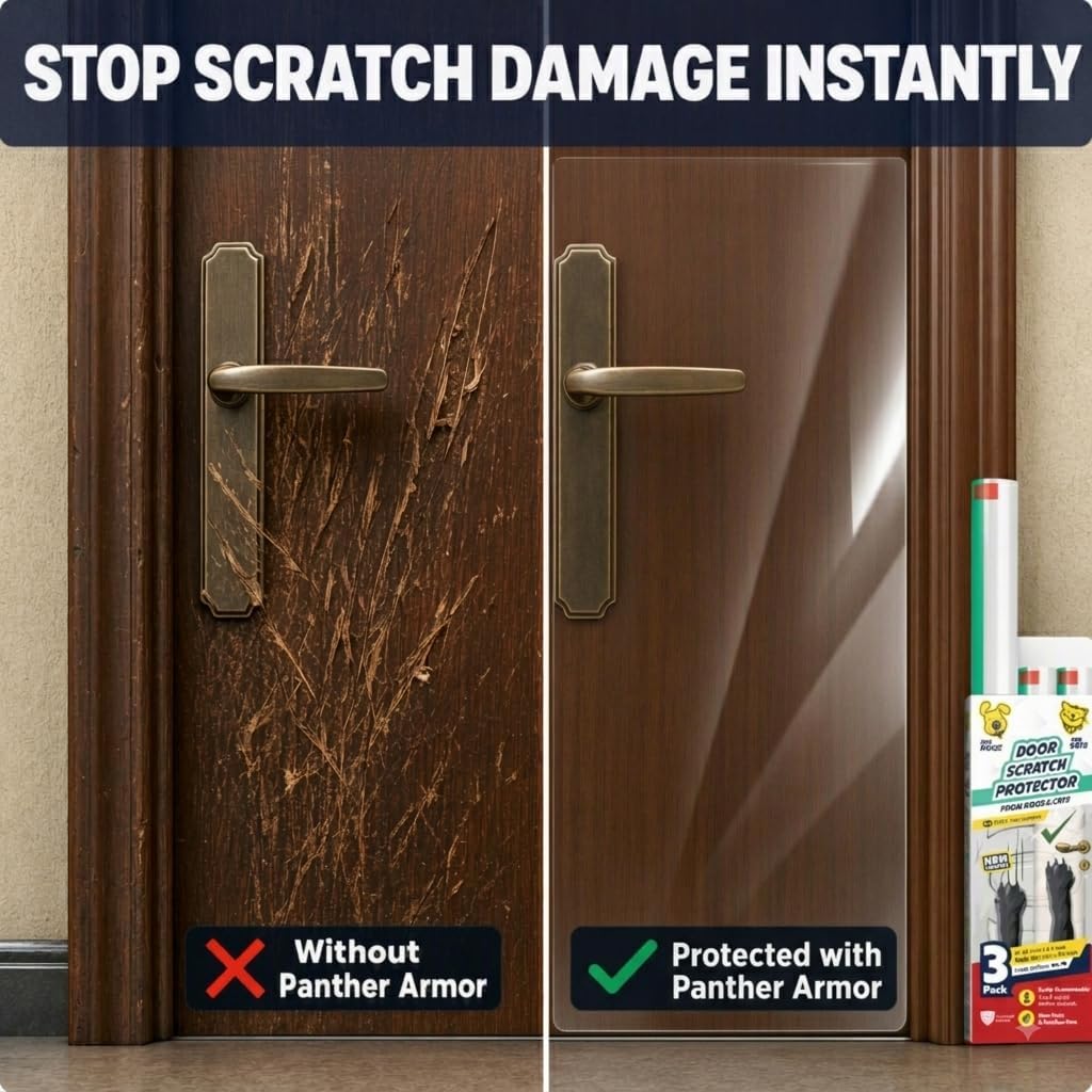 Panther Armor Dog Scratch Door Protector, 3 Pack, Durable