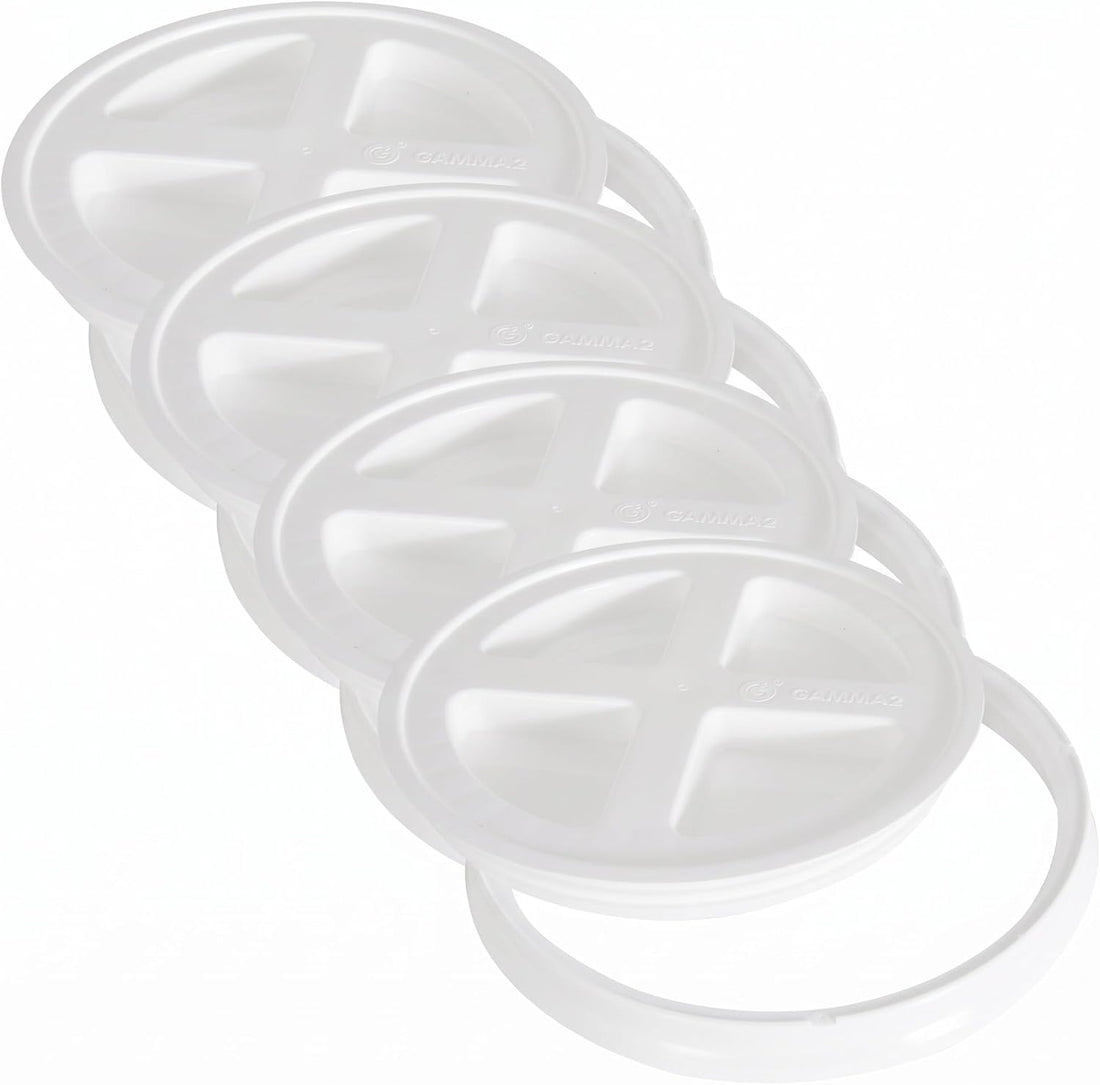 Gamma2 Seal Bucket Lid Pet Food Storage Container, 10", White