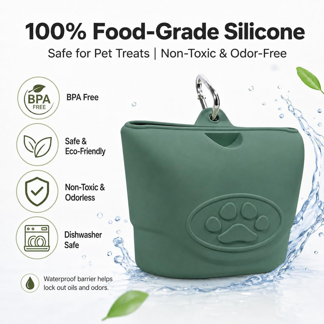 Upgraded Dog Treat Pouch with Strong Magnetic Closure