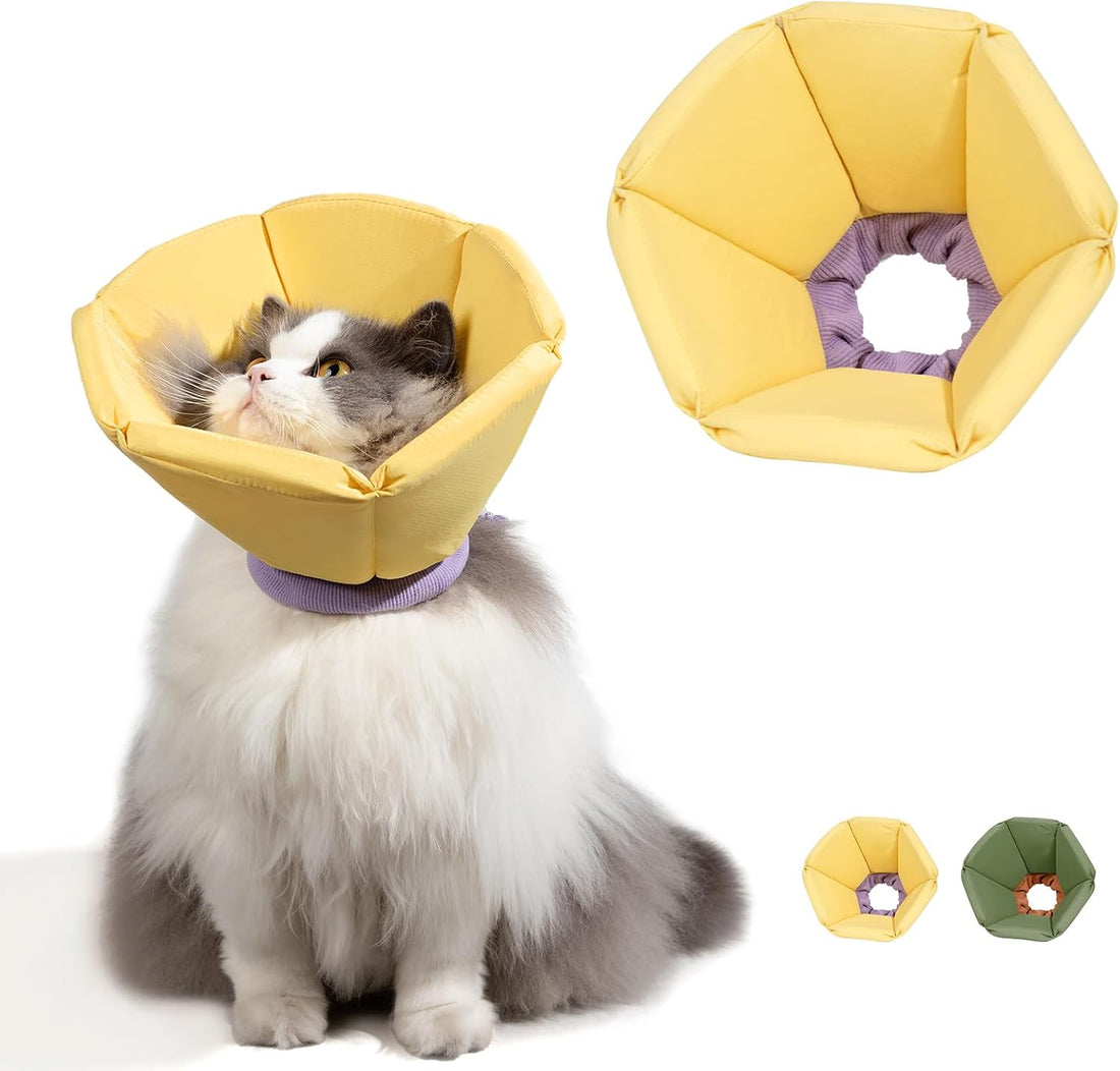 Cat Cone Collar Soft - Adjustable Recovery Collar for Cats & Small