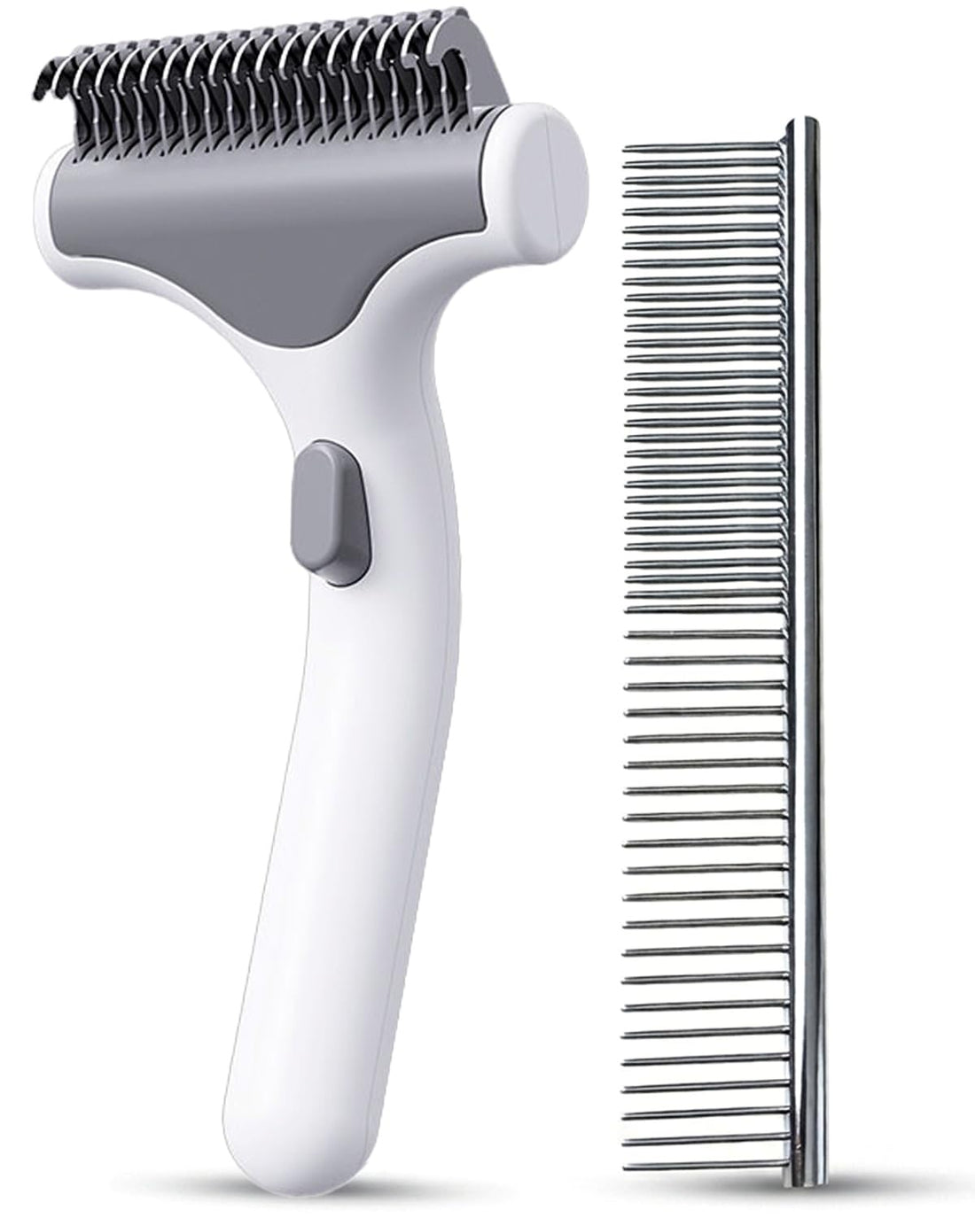 Undercoat Rake for Dogs & Cats, White