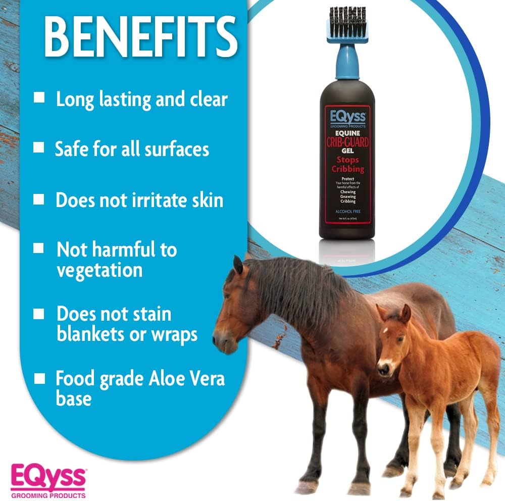 EQyss Crib Guard Horse Anti-Chewing Gel with Brush Applicator