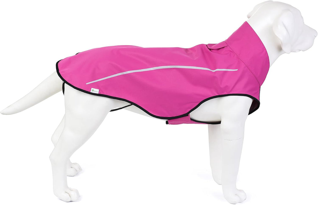 Mile High Life Dog Raincoat, Adjustable Waterproof Reflective Rain