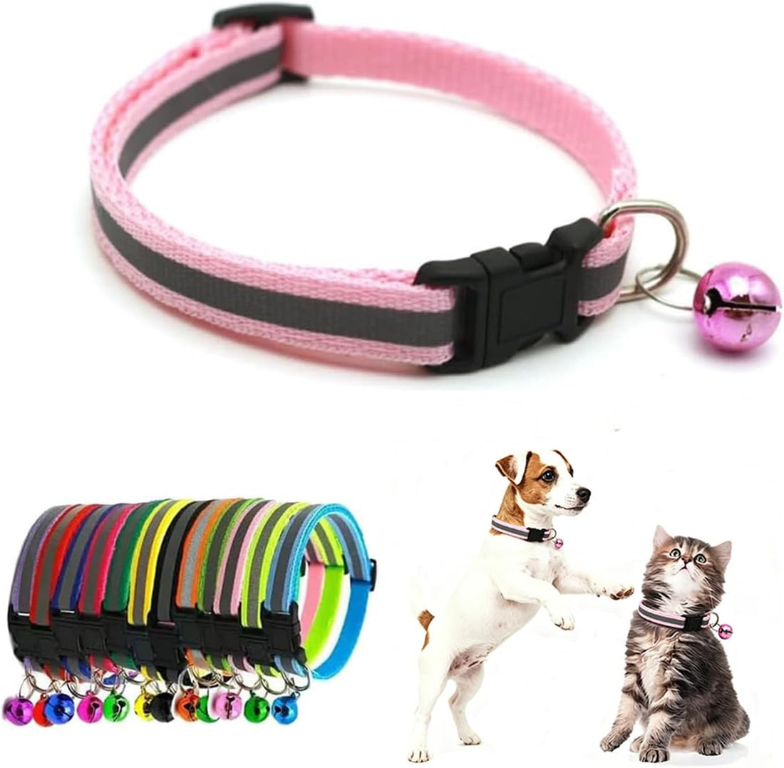 XXS XS Kitten Collar with Bell,Puppy Collar with Quick Release Buckle