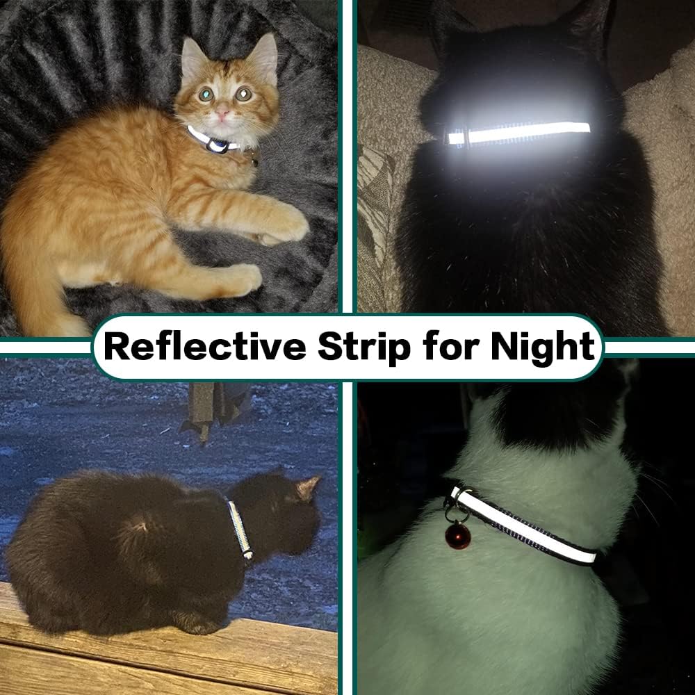 Airtag Cat Collar Breakaway, Reflective Kitten Collar with Apple Air