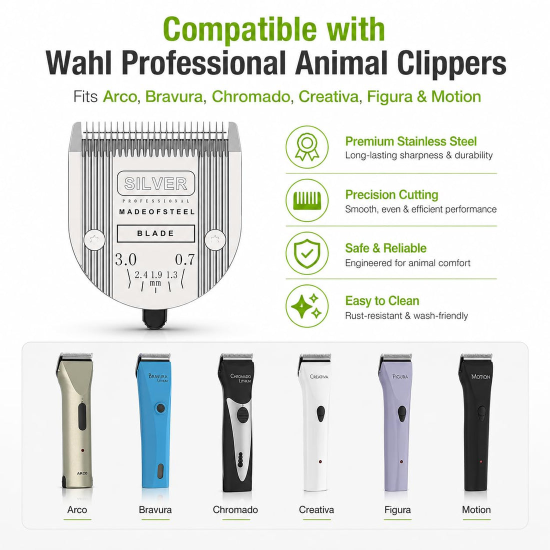 5 in 1 Replacement Blade Compatible with WAHL Bravura Chromado