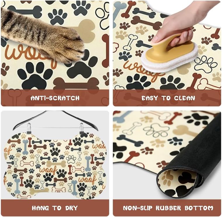 Dog Food Mats for Floors Waterproof
