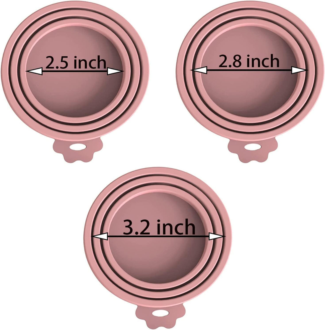 8 pack Silicone Pet Food Can Lids for 3 Size, Multicolor