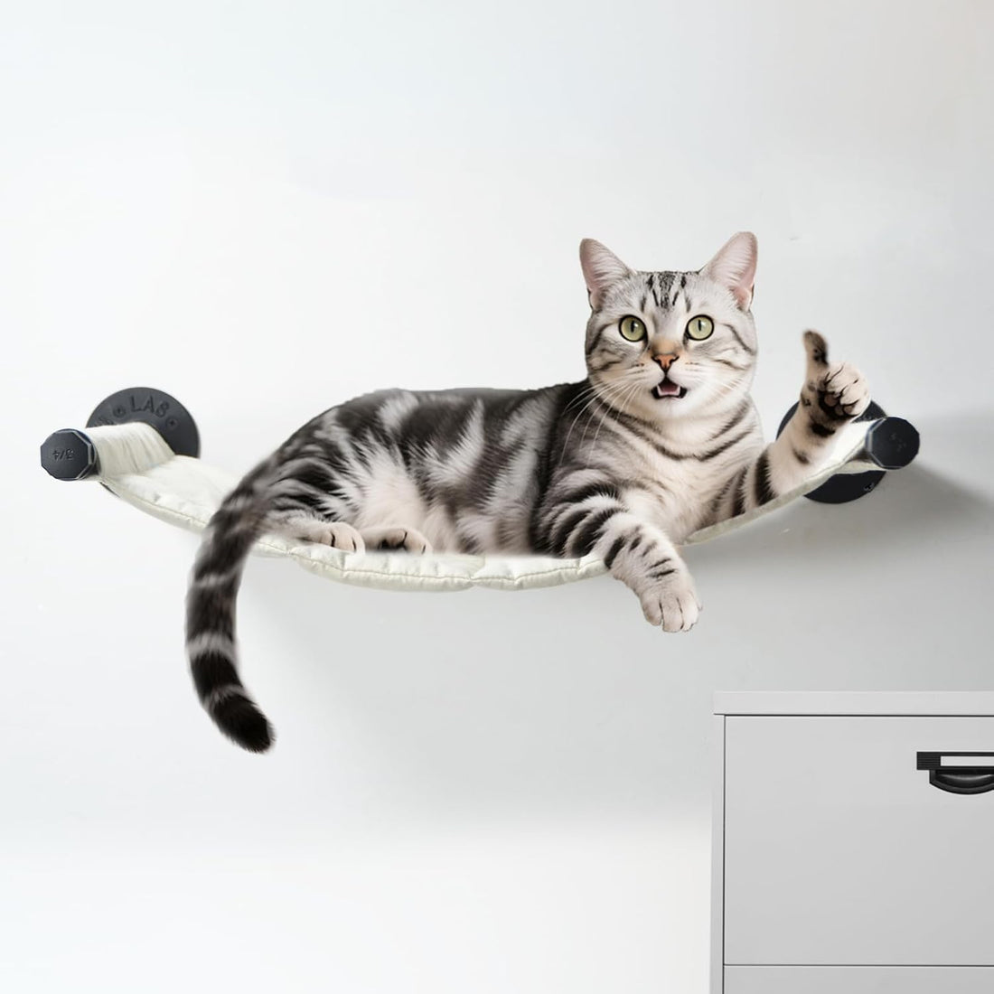 Cat Hammock Wall Mounted, Wall Mounted Cat Shelves, 35.43 x 12.99 in