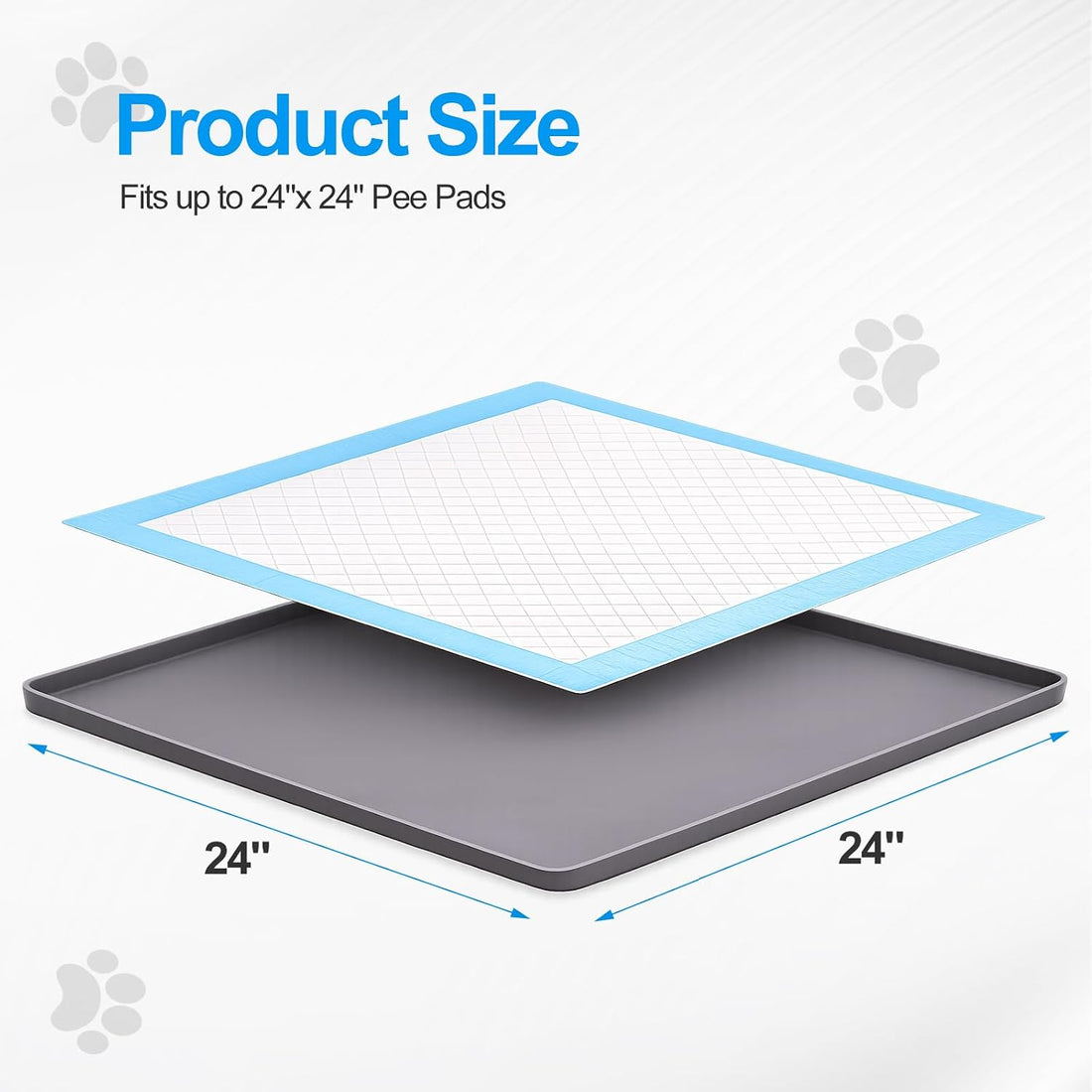 Dog Pee Pad Holder, Portable Leak-Proof Silicone Tray for Indoor