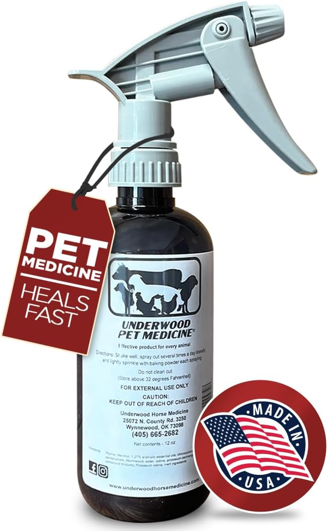 Pet Wound Care Spray with Trigger, Animal Wound Cleaner, 16 oz