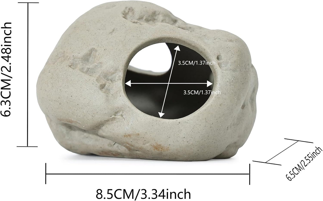 ALEGI Aquarium Rock Smooth Cave Decor for Shrimp Cichlid Hiding
