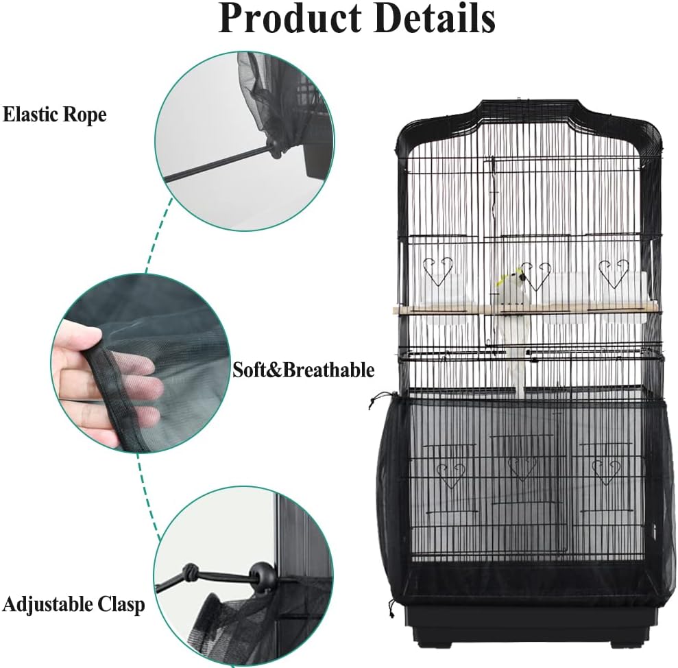 ASOCEA Bird Cage Seed Catcher,Universal Bird Cage Cover