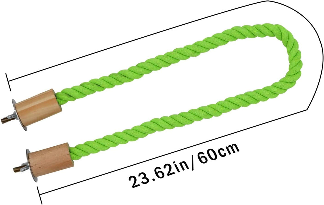 2 Pack Bird Hemp Rope Perch Swing, Bird Cage Stand Pole Accessories