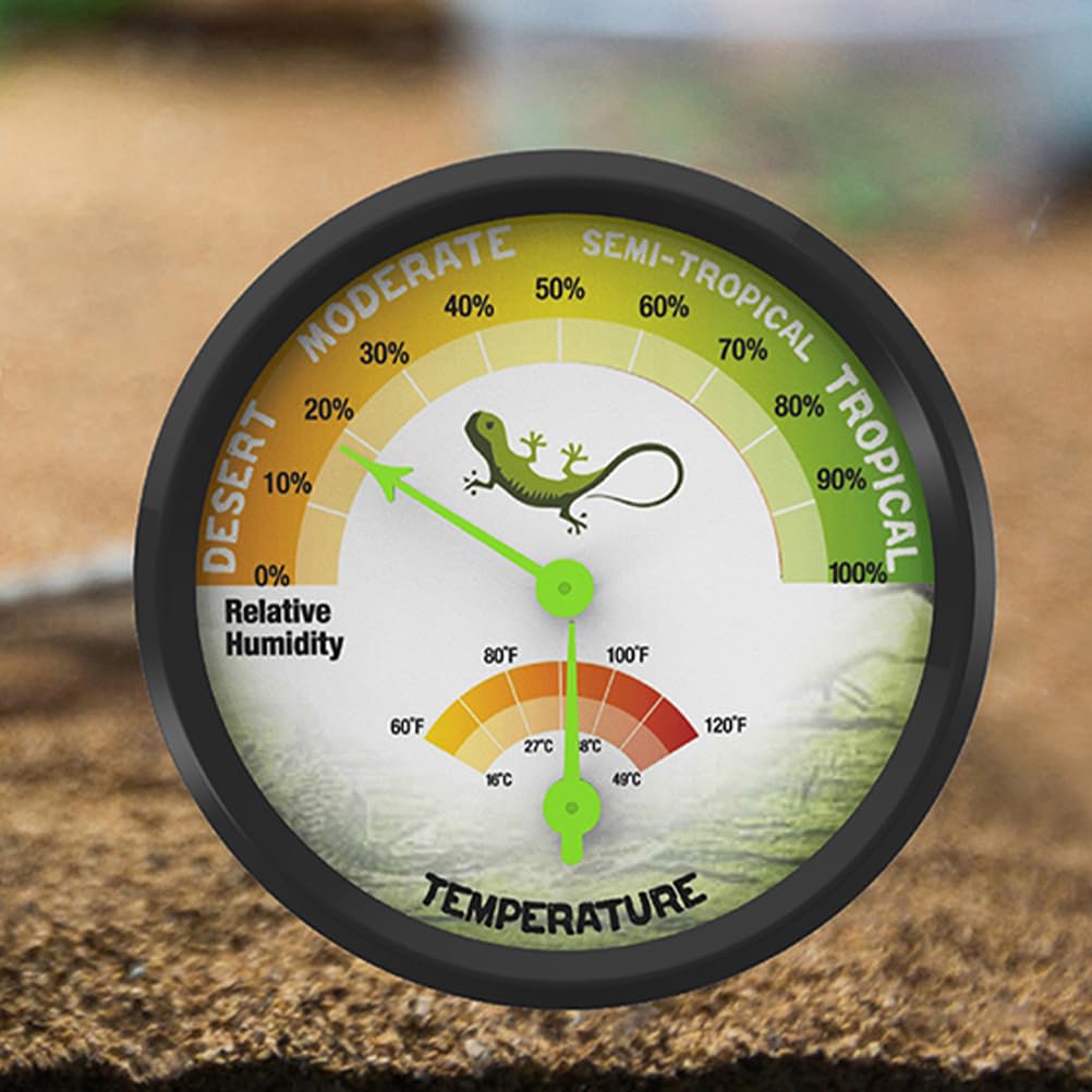 3“ x 3" x 0.9" Reptile Thermometer and Humidity Gauge