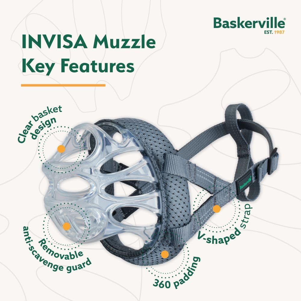 Baskerville INVISA Basket Dog Muzzle | Size