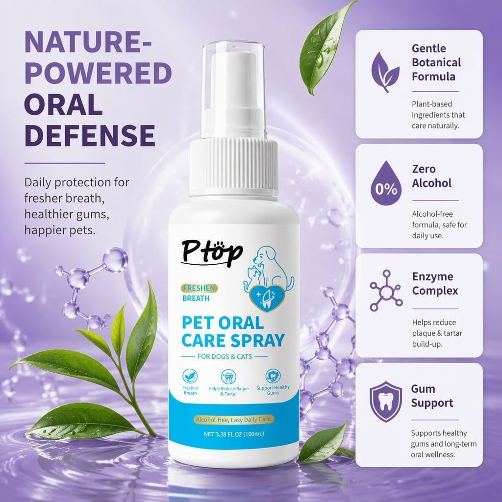 Pet Oral Care Spray, Breath Freshener & Teeth Cleaning Pet Dental