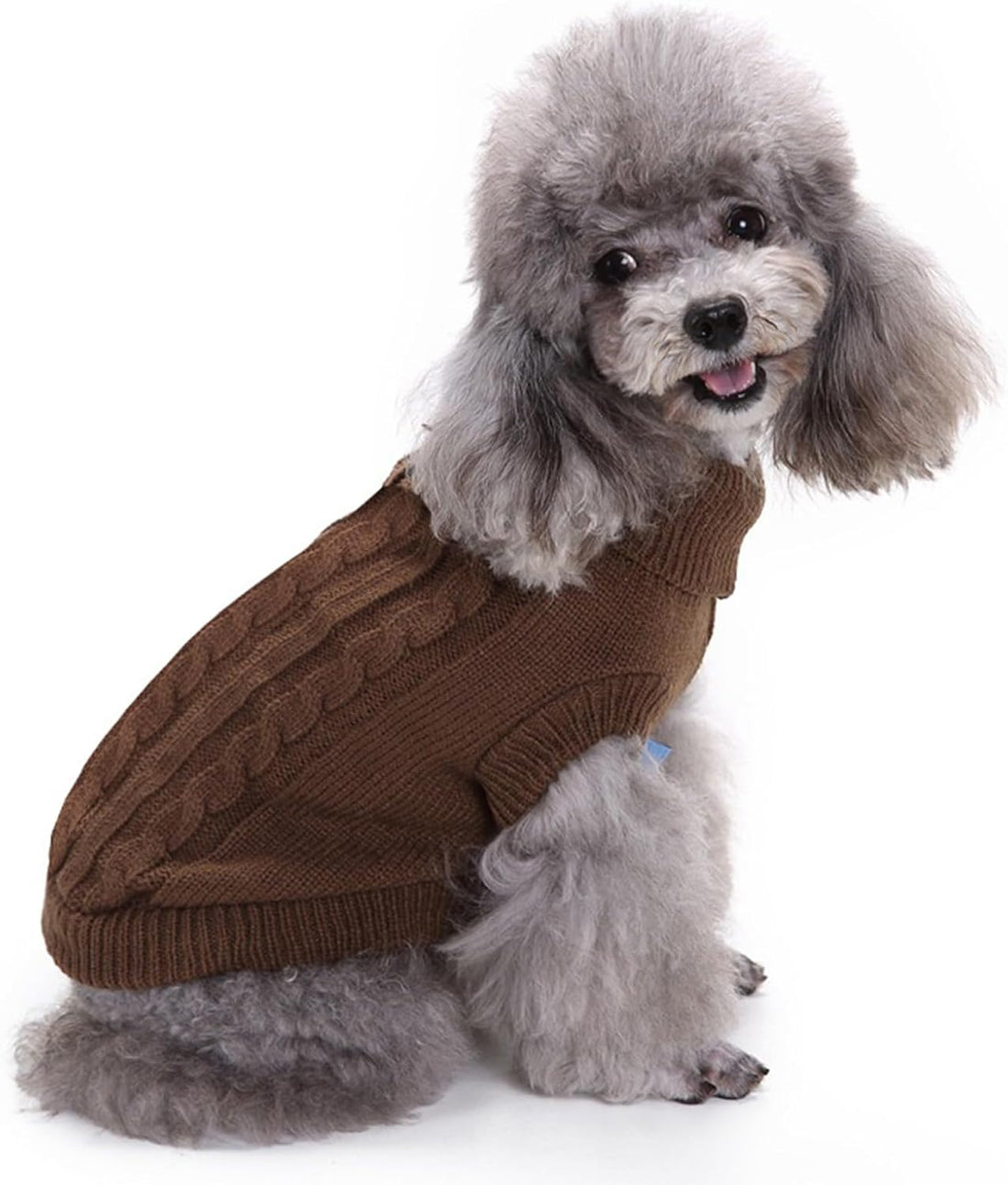 Knitted Small Dog Sweater, Turtleneck Pullover Warm Winter Puppy