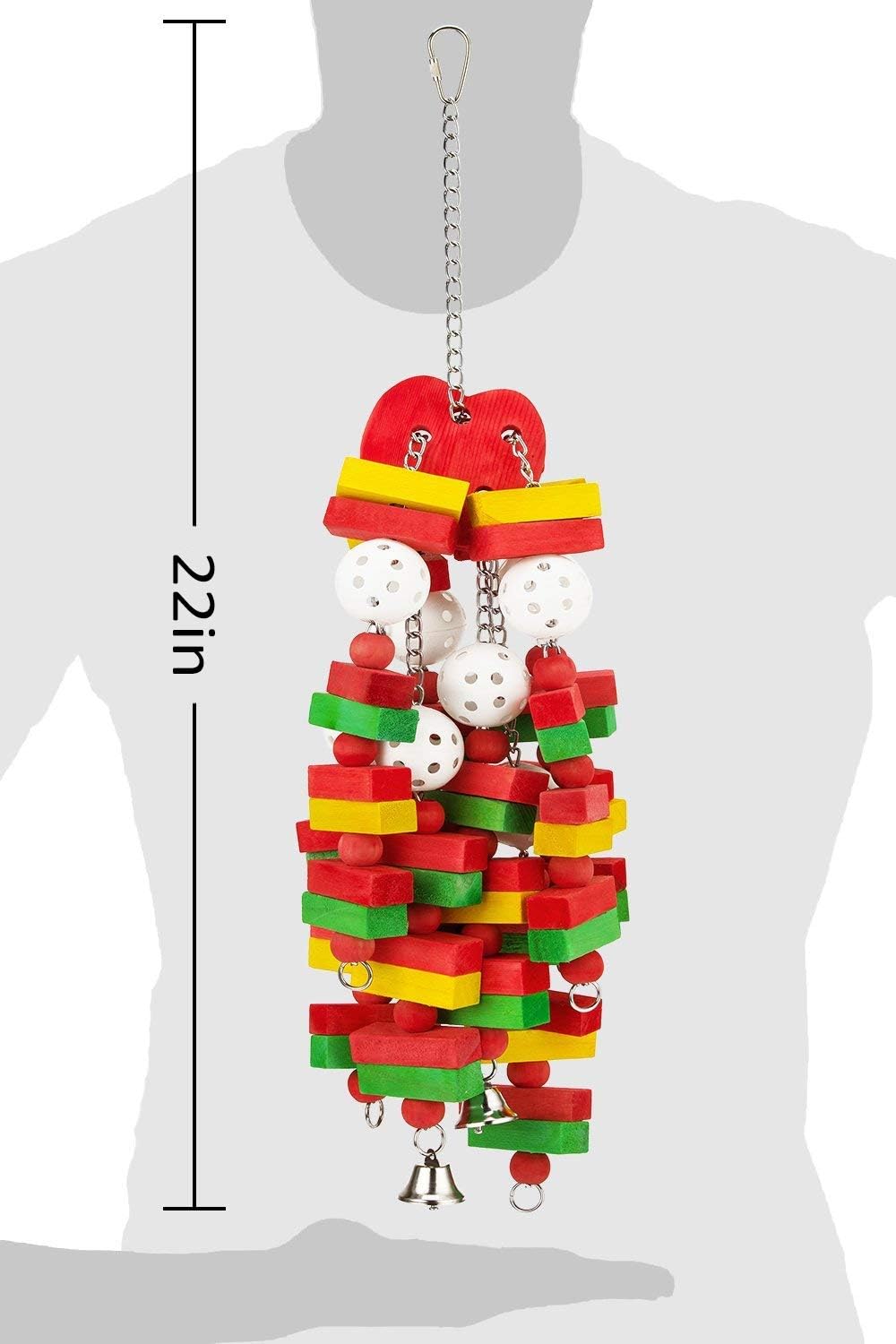 MEWTOGO Large Bird Parrot Toys for Cockatoos African Grey Macaws