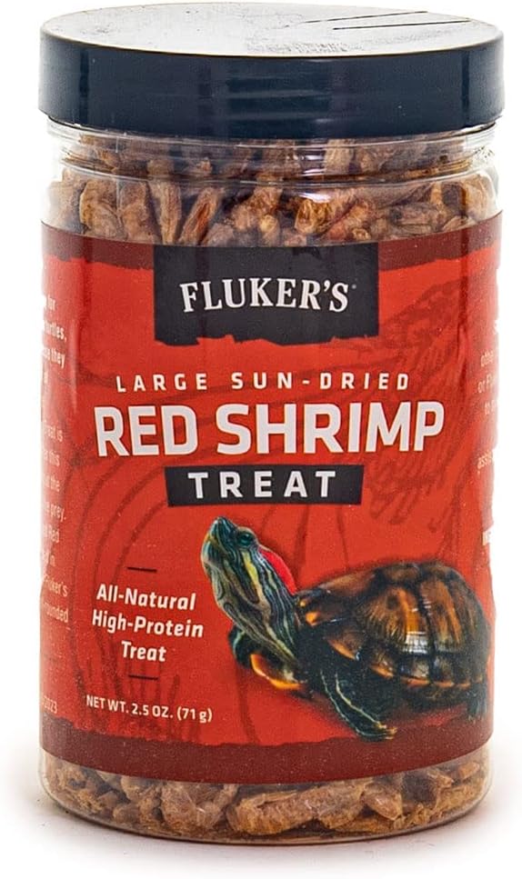 Fluker's All Natural Large Sun-Dried Red Shrimp, High Protein Treats