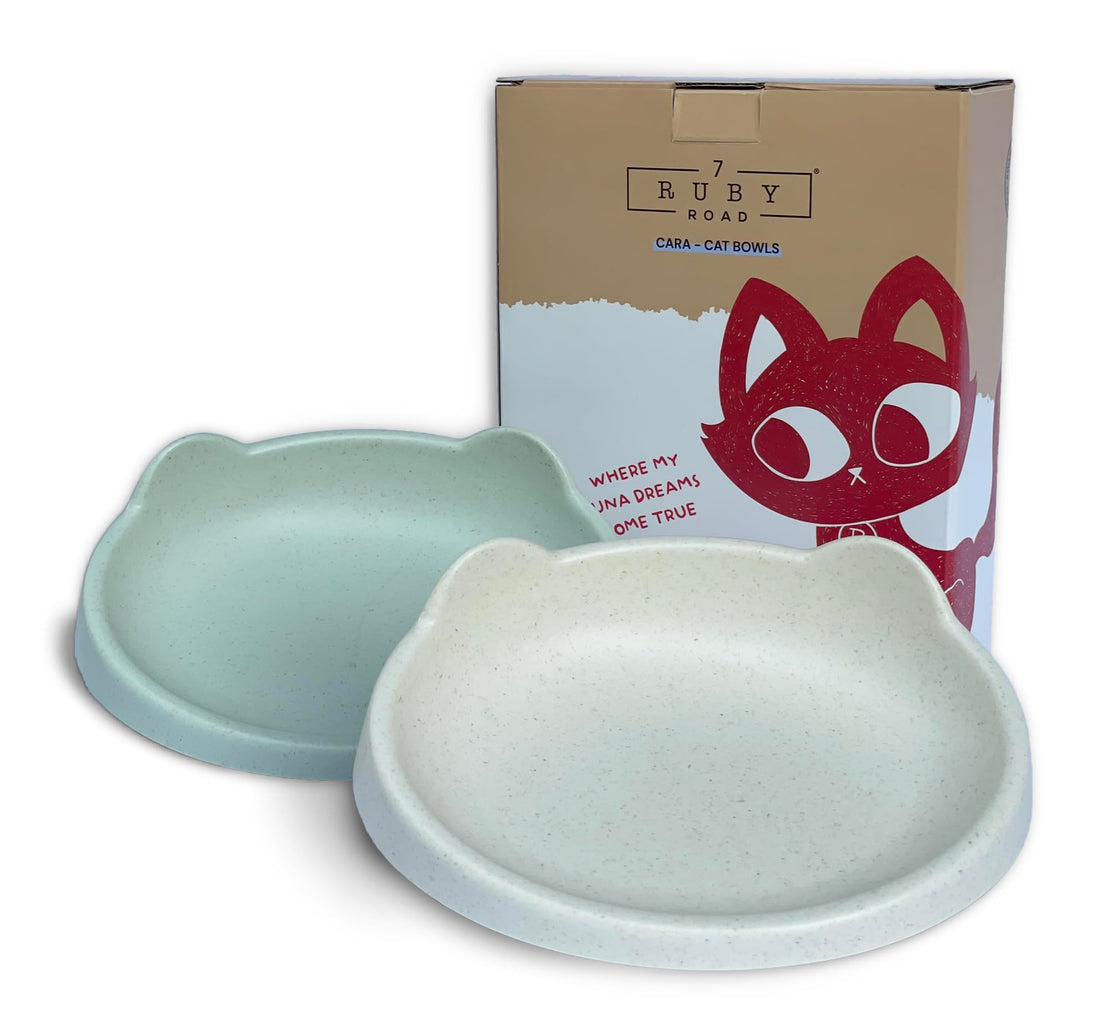 7 Ruby Road Anti Whisker Fatigue Cat Bowls Set of 2