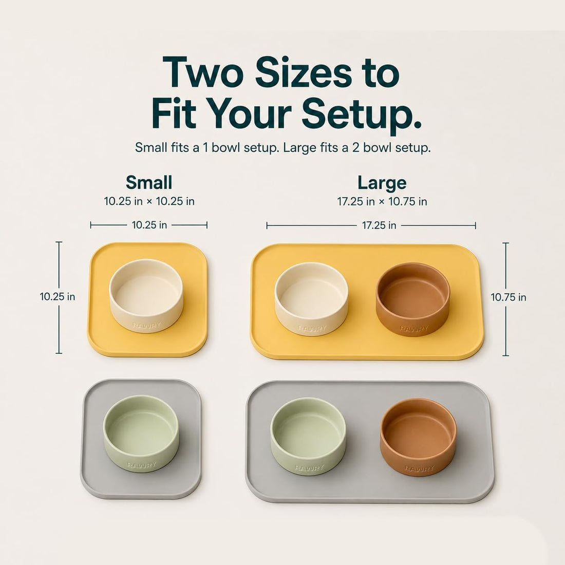 Rawry Silicone Pet Feeding Mat for Dogs & Cats, Small