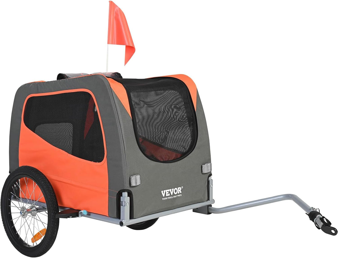 VEVOR Dog Bike Trailer, Supports up to 66 lbs