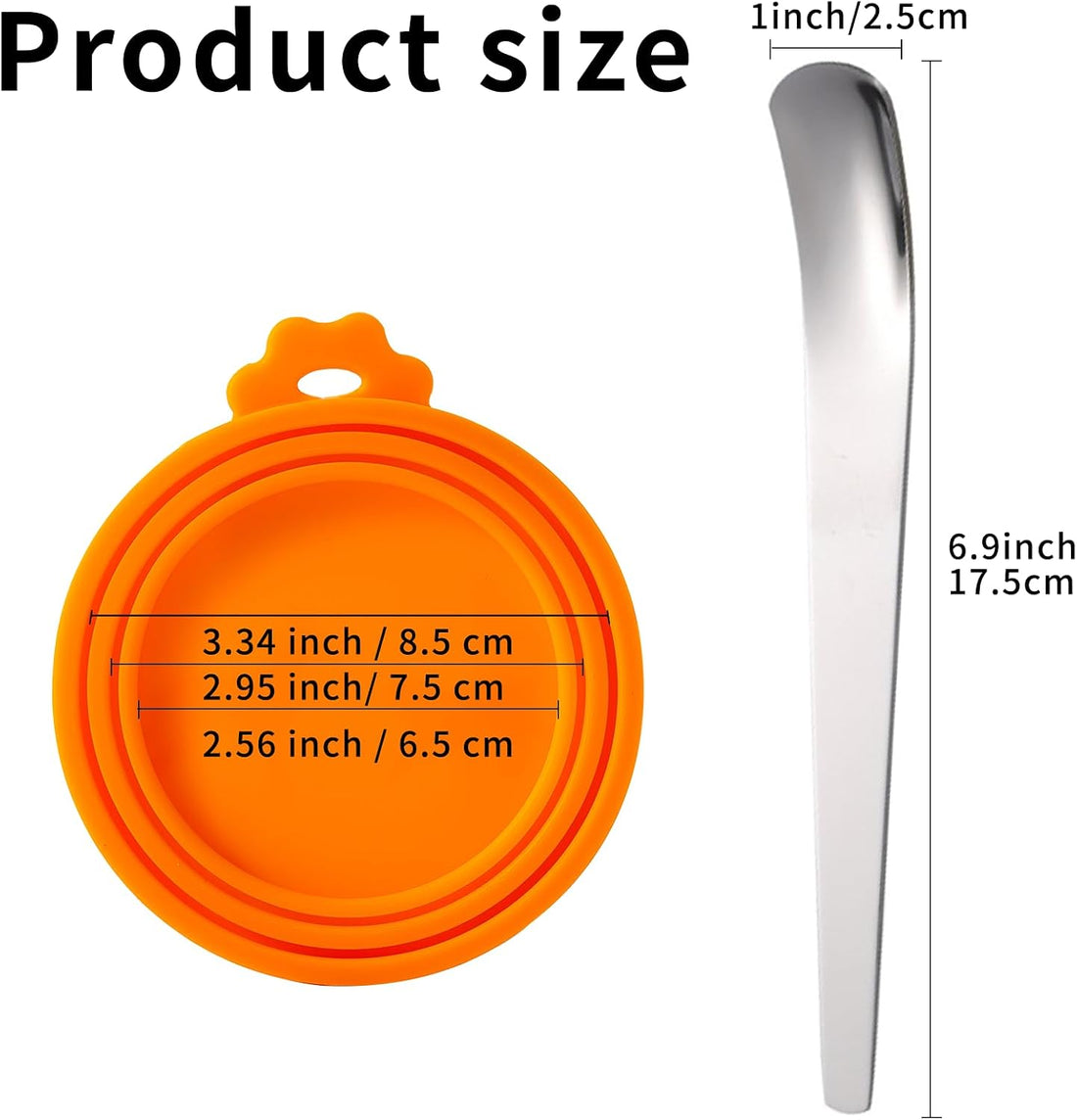 6Pack Pet Food Can Cover Lids with Stainless Steel Spoon for Cat Dog