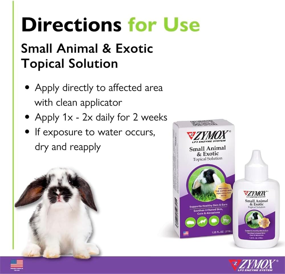 Zymox Small Animal & Exotic Topical Solution, 1.25 oz.