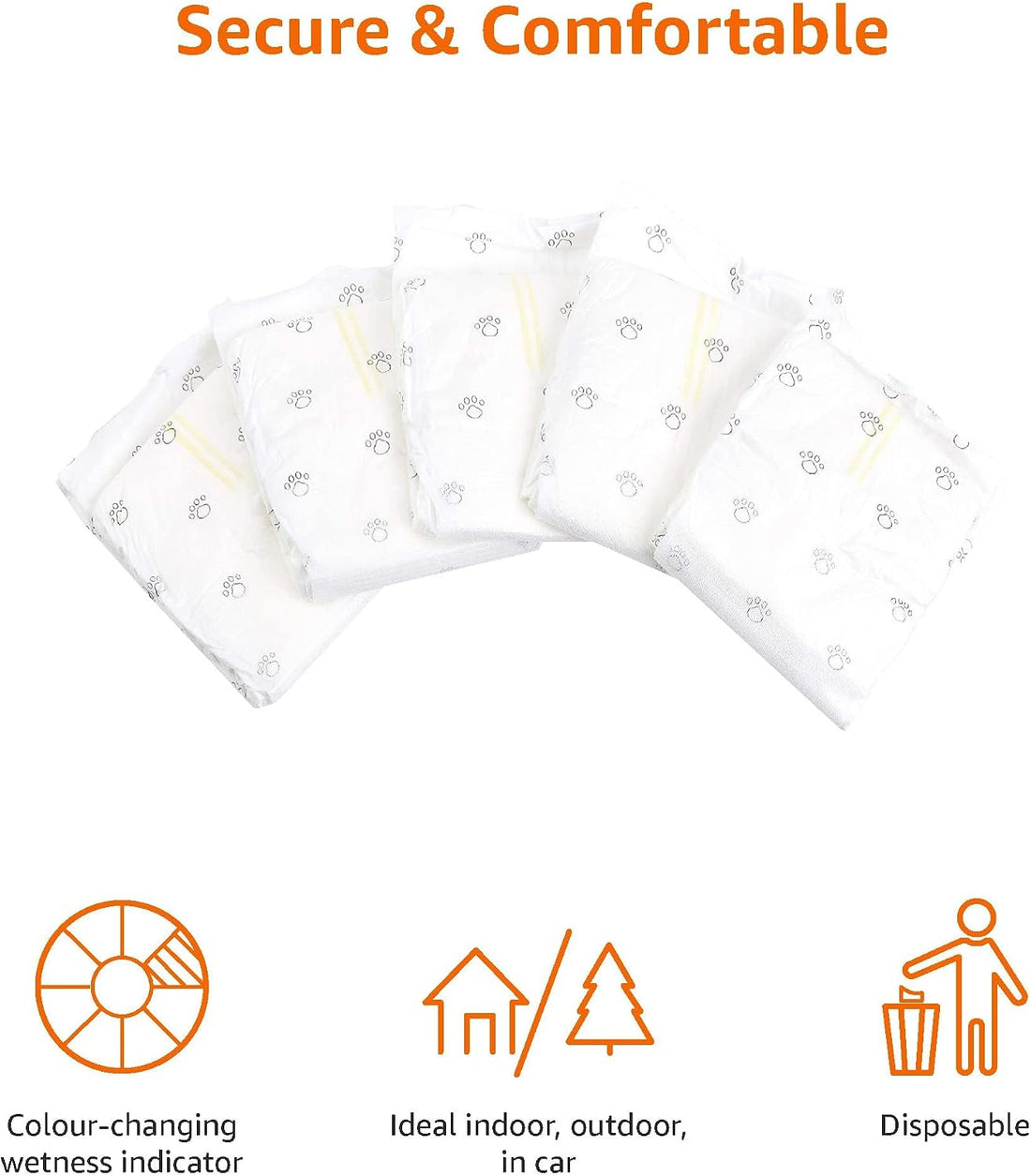 Absorbent, Leakproof Male Dog Wrap Disposable Diapers with Wetness