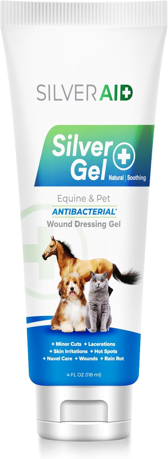 Hot Spot Treatment Gel for Horses Wound Care Colloidal Silver for Cuts