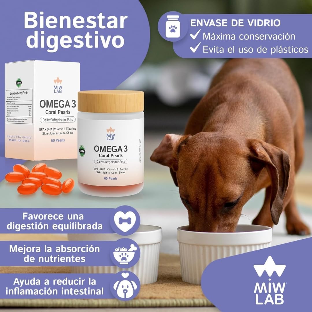 Omega 3 Fish Oil for Dogs and Cats EPA + DHA + Taurine + Vitamin E