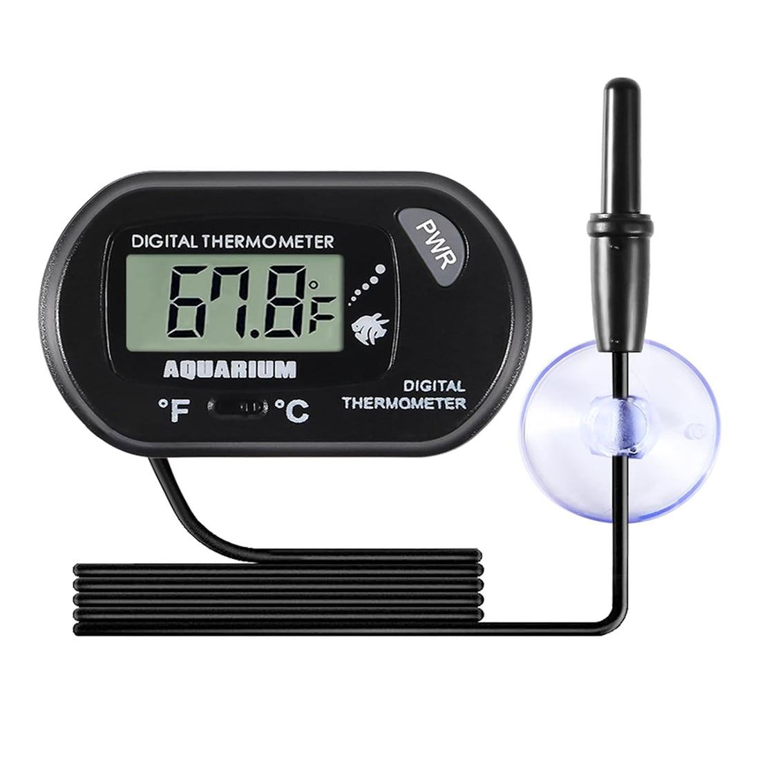 2pcs Aquarium Thermometer LCD Digital Fish Tank Thermometer