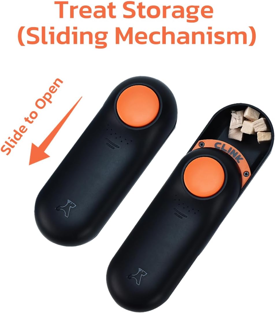 Clink Design Dog Training Clicker & Dog Clicker with Treat Storage