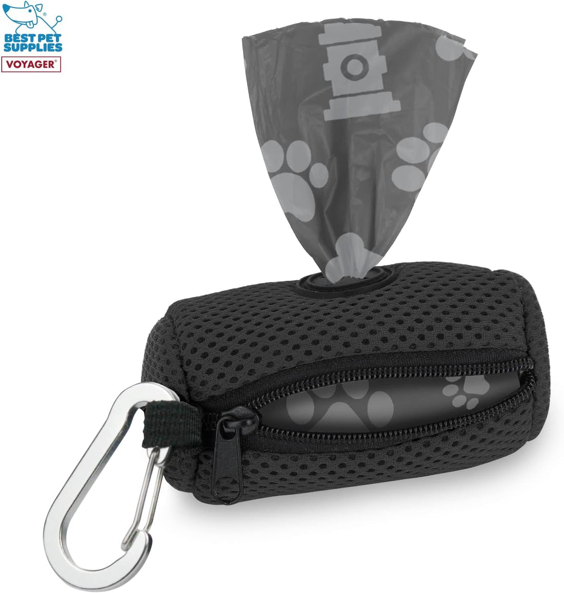 Best Pet Supplies Dog Poop Bag Holder Leash Attachment with Reusable