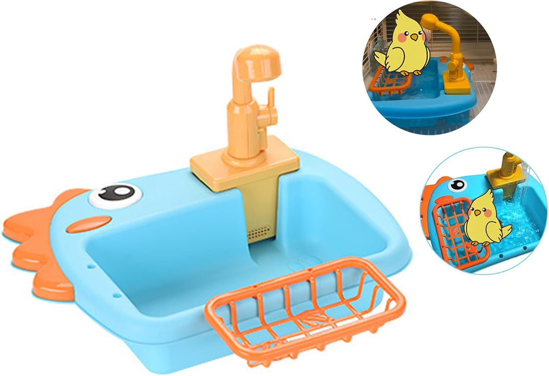 Hzampsun Automatic Bird Shower & Parrot Bath Fountain,Cage Mountable