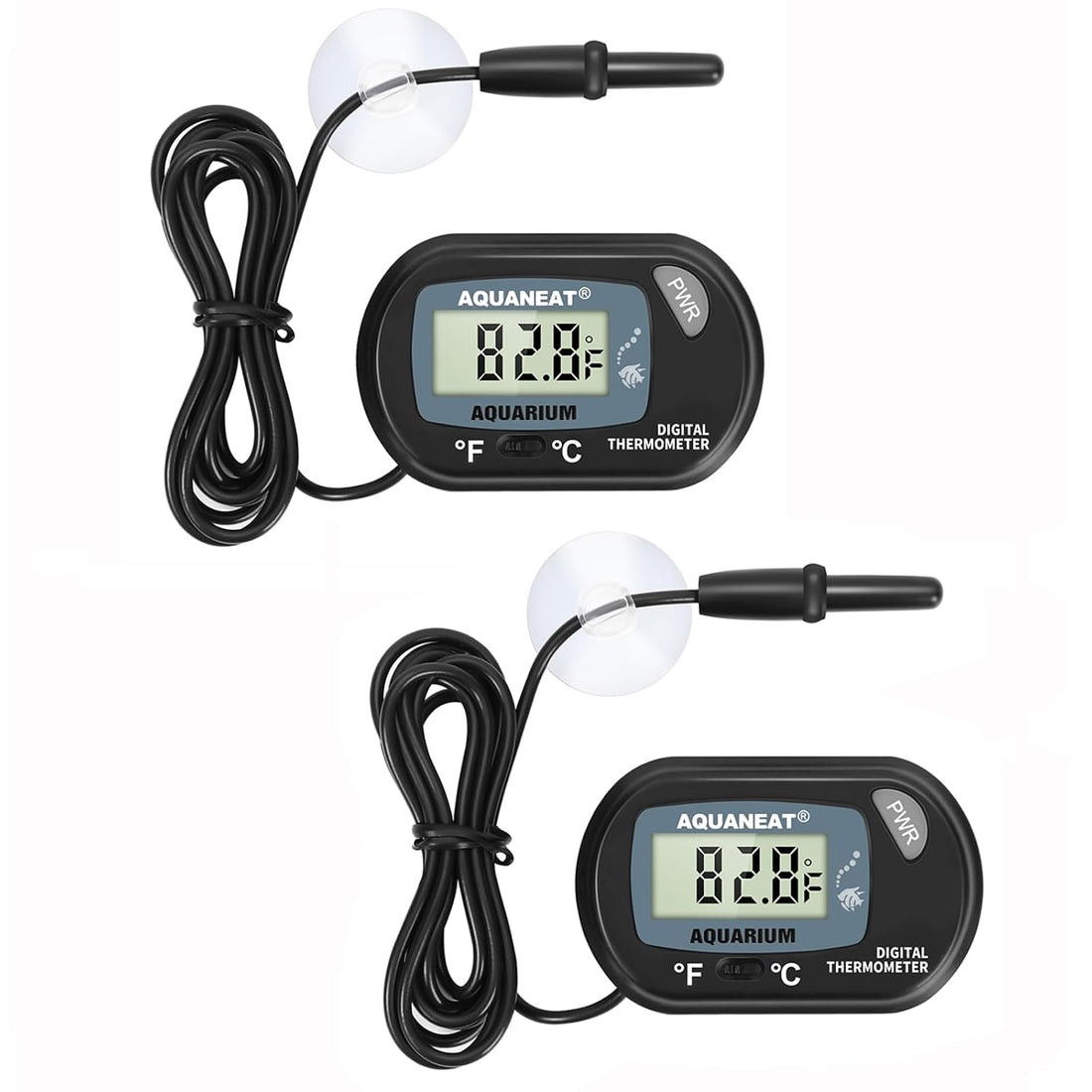 AQUANEAT 2 Pack Aquarium Thermometer, Fish Tank Thermometer
